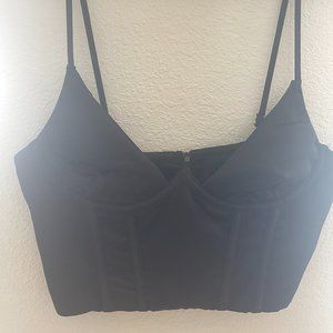 White Fox Boutique corset / bustier top in black